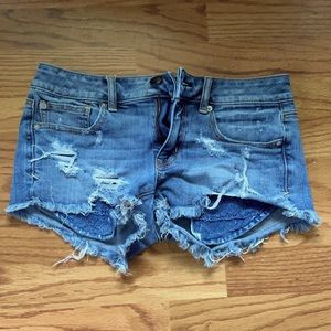 American Eagle super stretch shortie jean shorts.